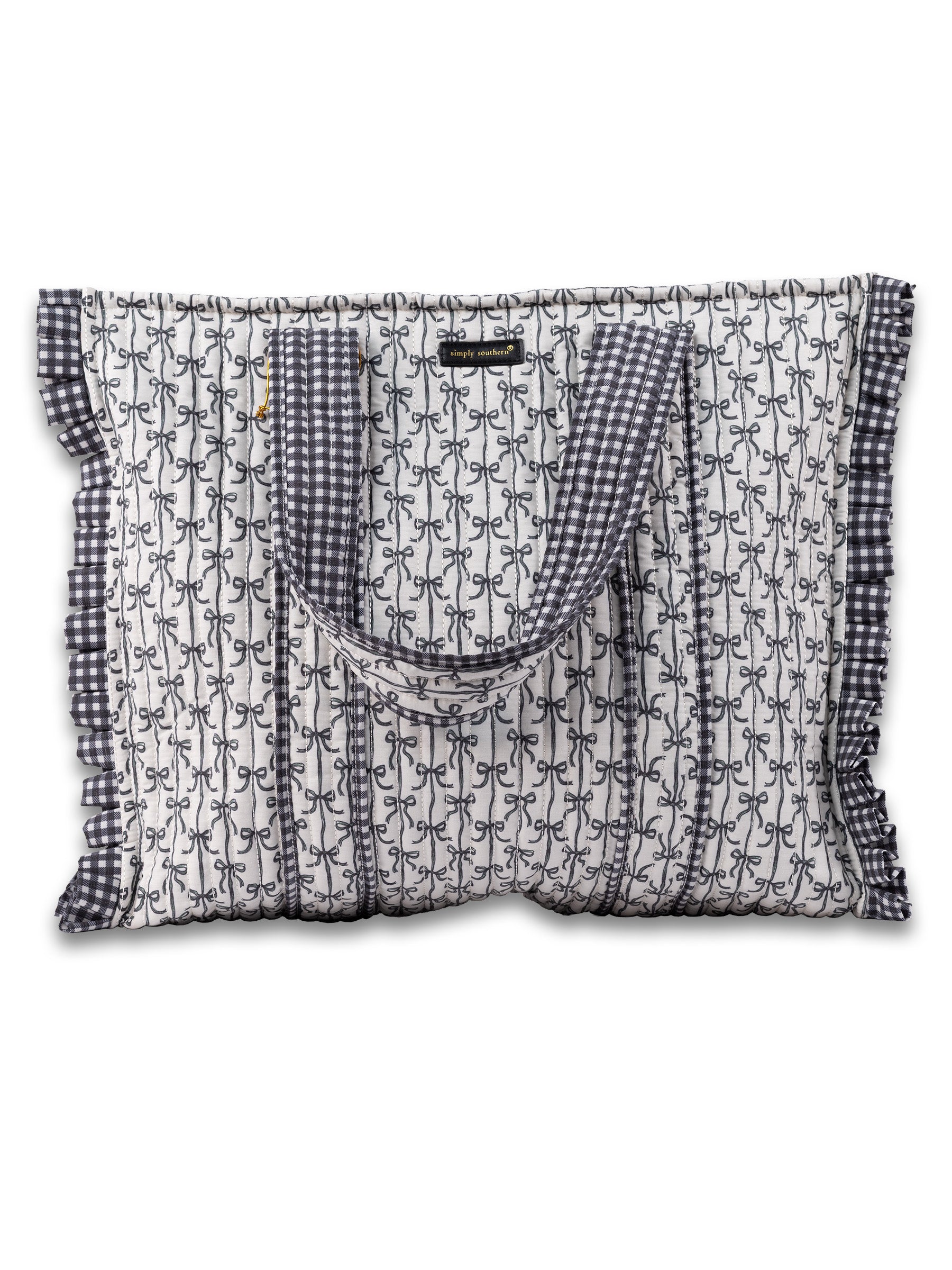 Simply Southern Quilted Bow Print Tote Bag