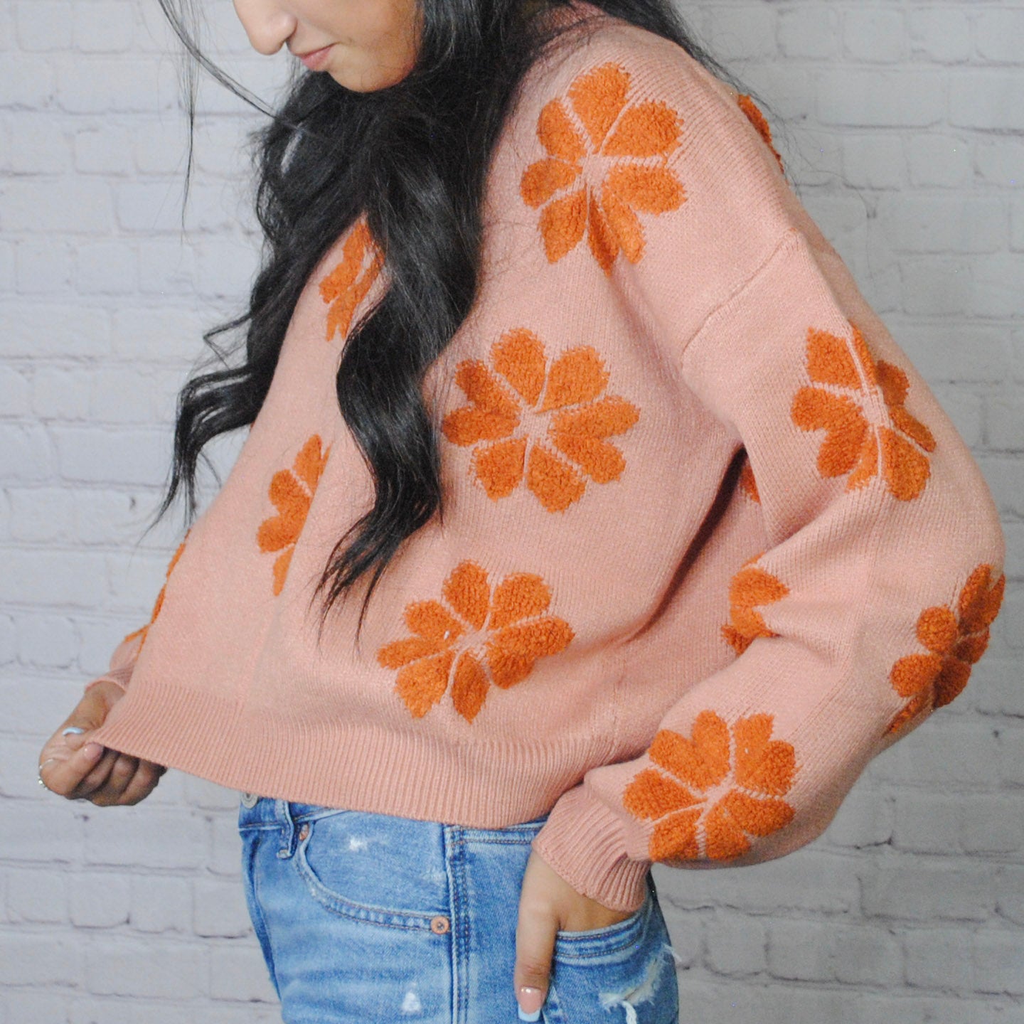 Simply Southern Patterned Crop Sweater