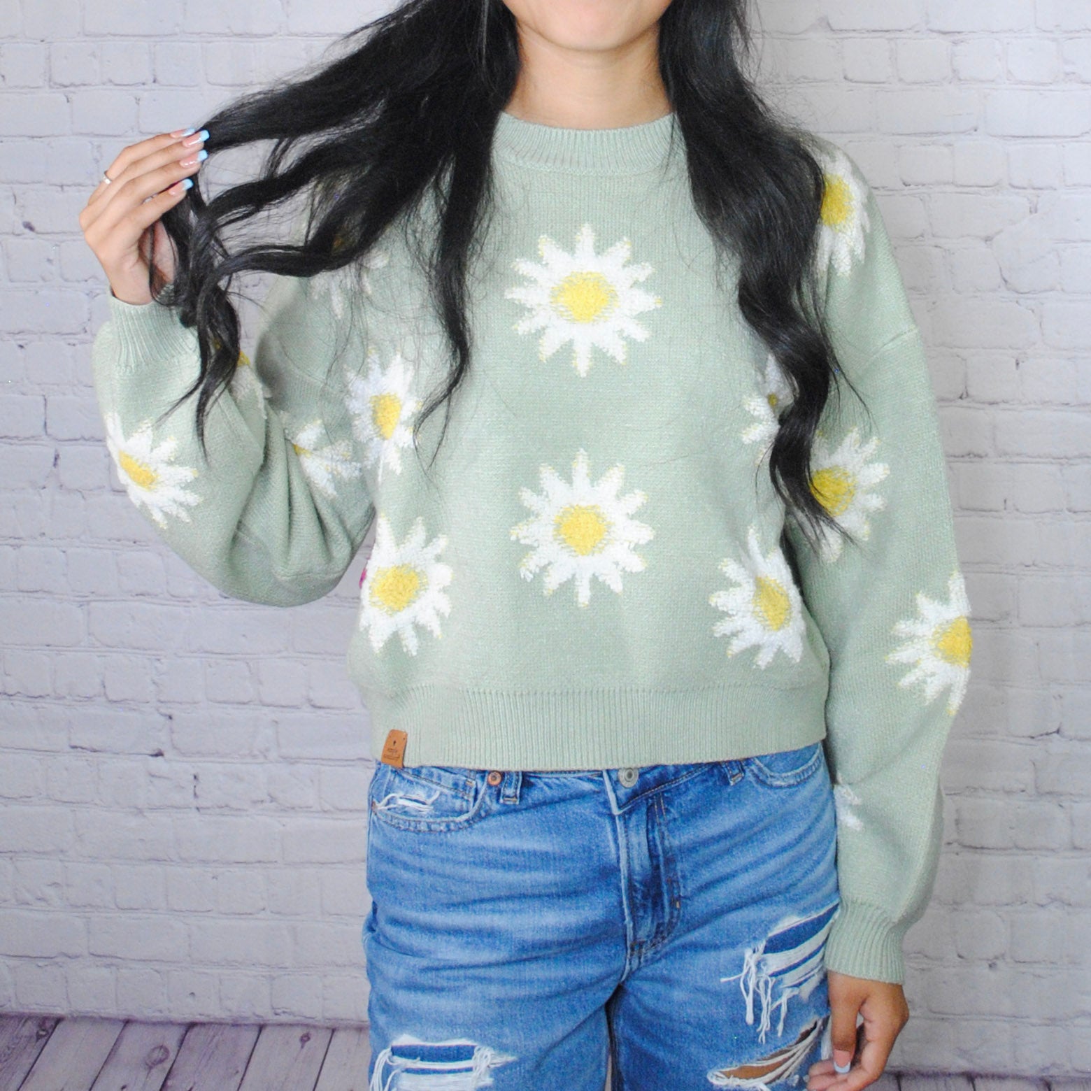 Simply Southern Patterned Crop Sweater