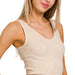 2 Way Neckline Washed Ribbed Cropped Tank - The Bronze Butterfly
