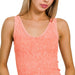 2 Way Neckline Washed Ribbed Cropped Tank - The Bronze Butterfly