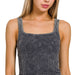 2 Way Neckline Washed Ribbed Cropped Tank - The Bronze Butterfly