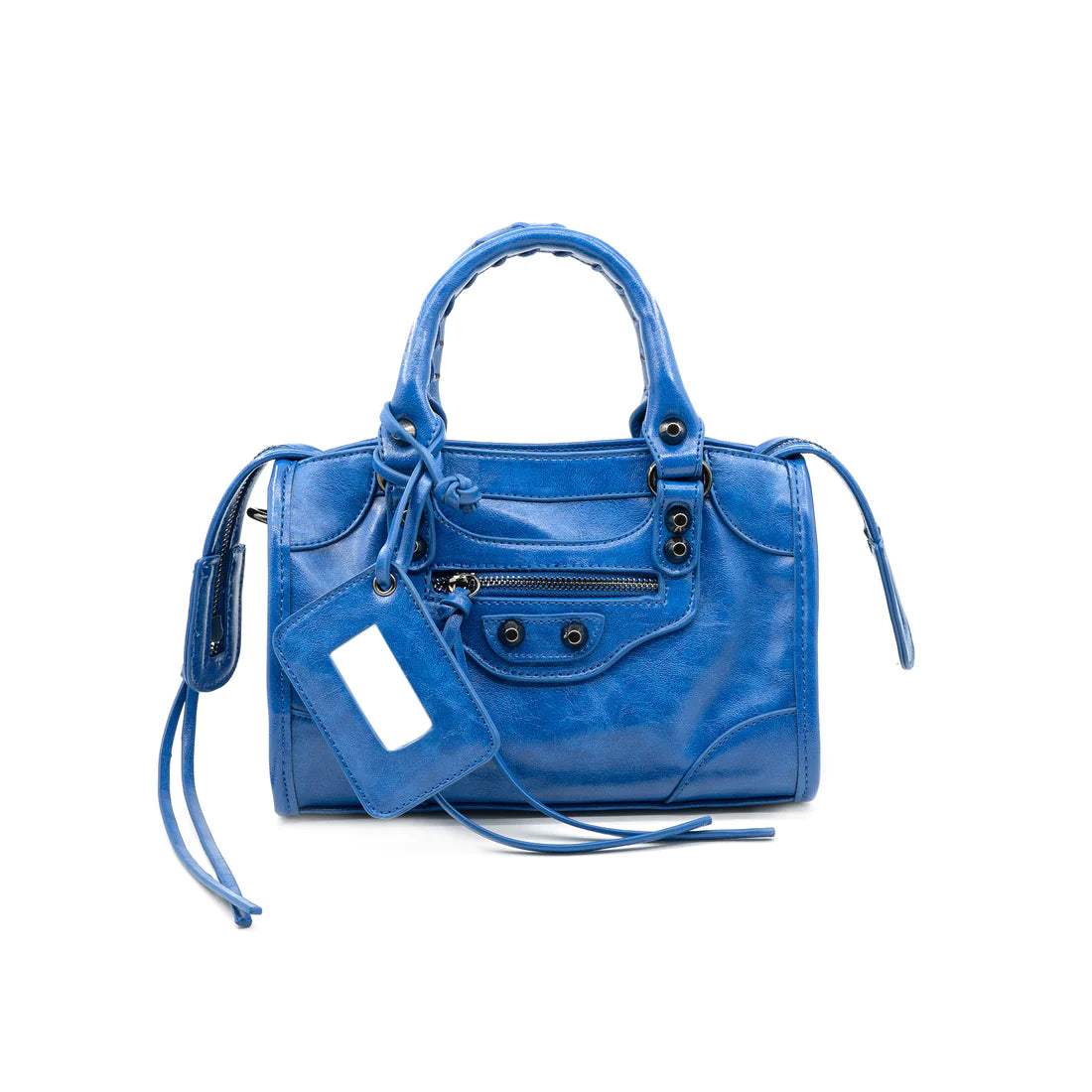 Blue crossbody handbag