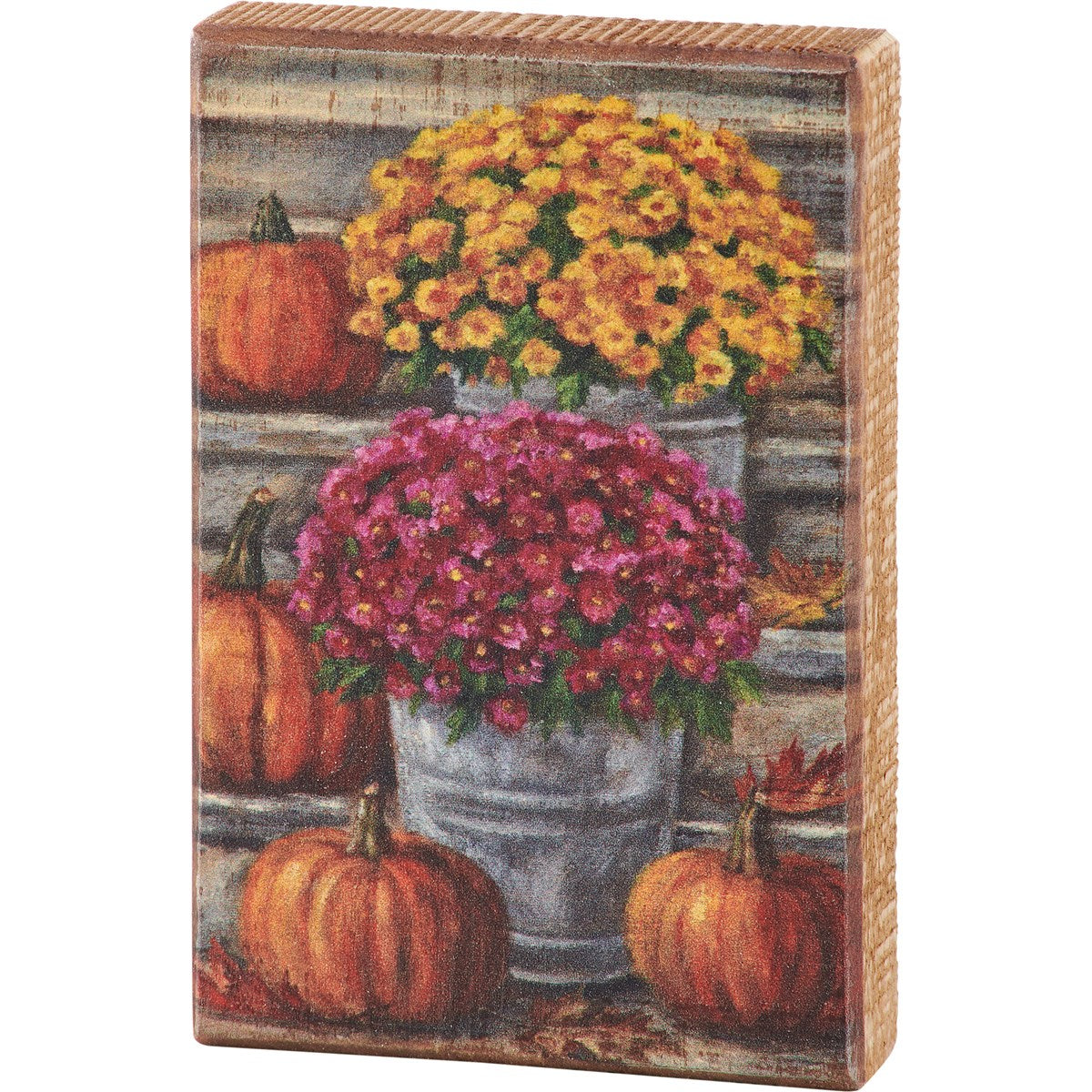 Stack of Jacks, Raven, Fall Leaves, Fall Tractor, Mums, Curious Fox Block Signs