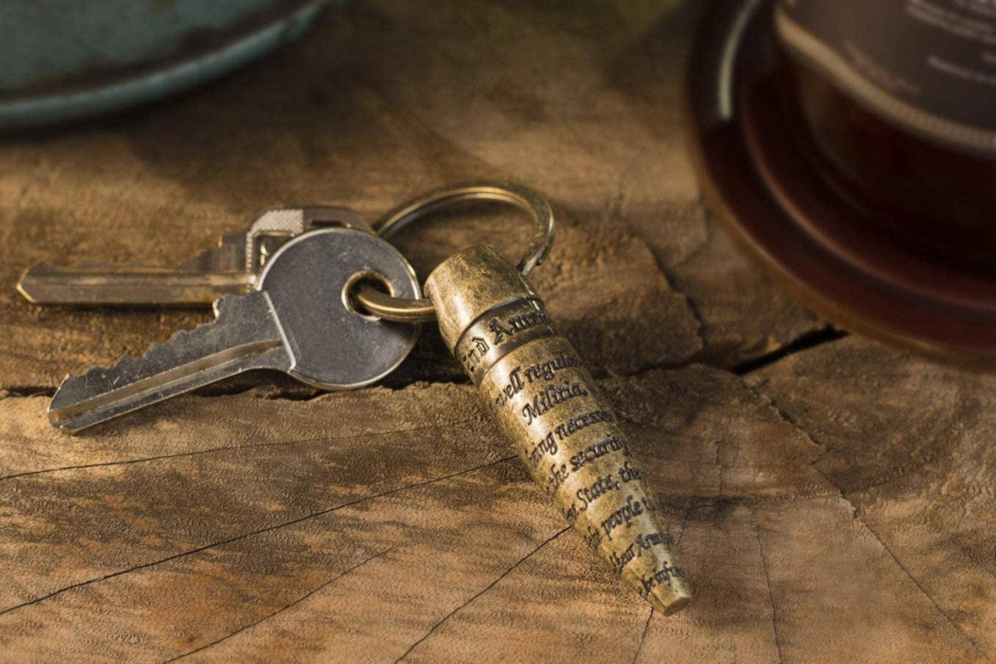 2nd Amendment 50 BMG Keychain Bottle Opener - The Bronze Butterfly