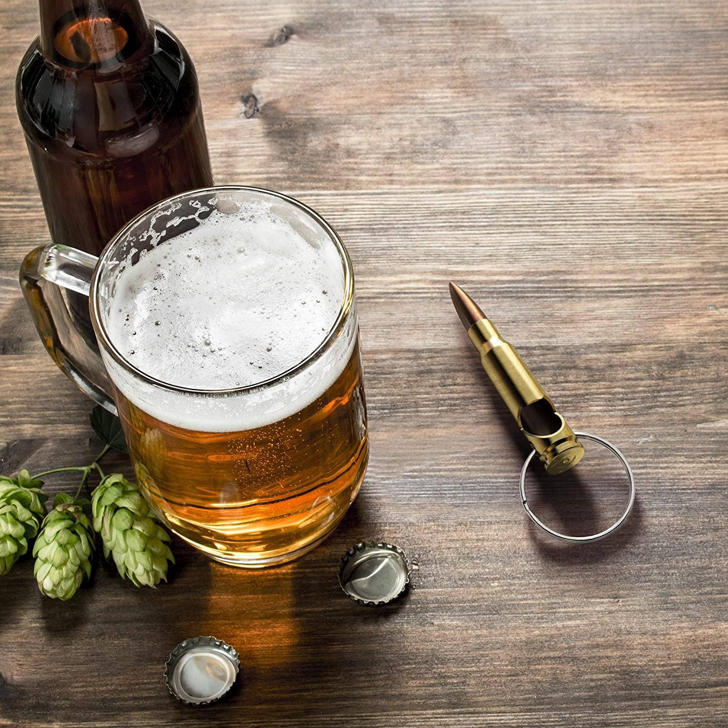 308/7.62 Real Bullet Keychain Bottle Opener - The Bronze Butterfly