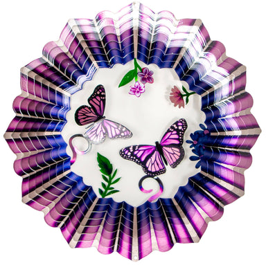 3D Purple Butterfly - Large Wind Spinner - The Bronze Butterfly