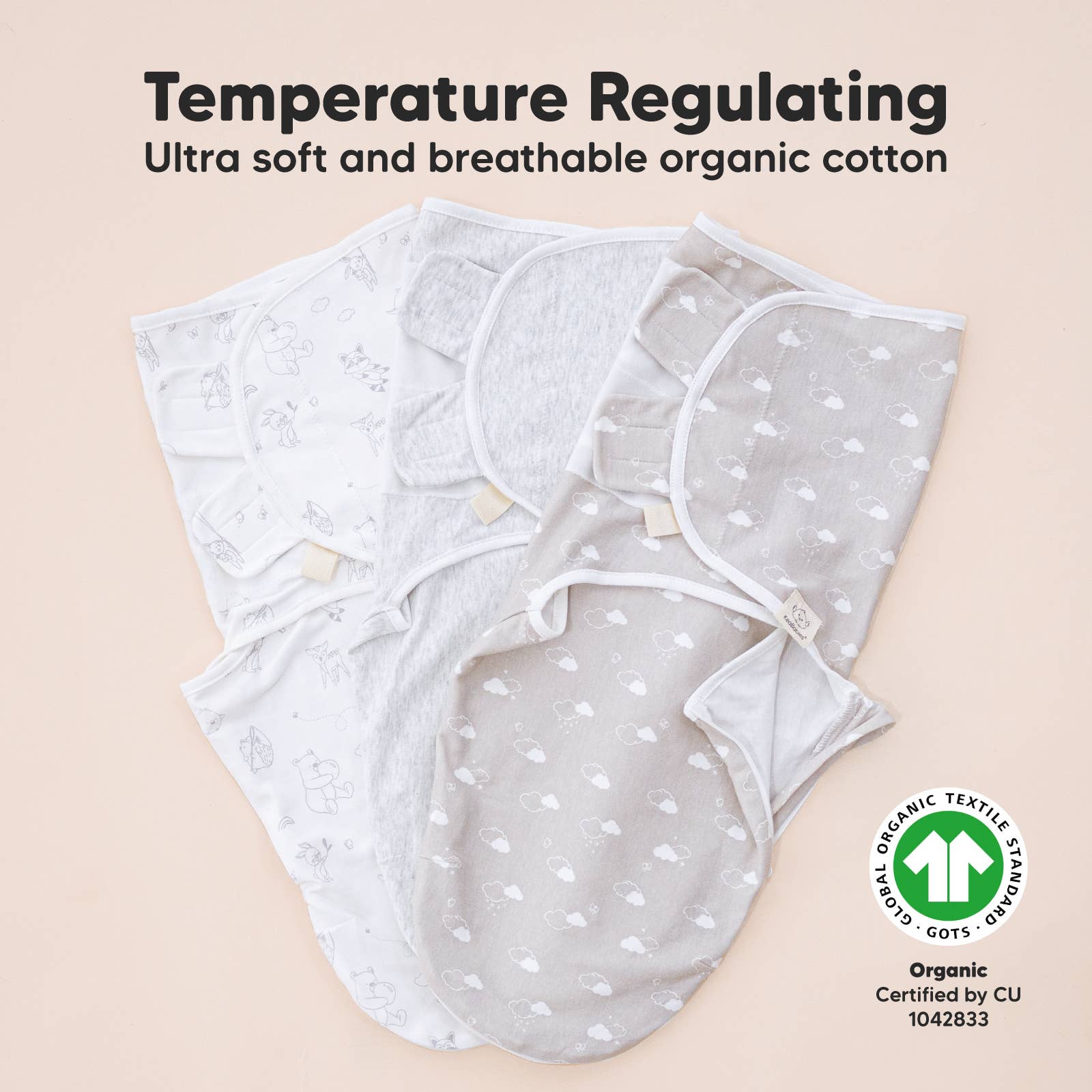 3pk Soothe Zippy Baby Swaddles 0 - 3 Months,Newborn Sleep Sack - The Bronze Butterfly