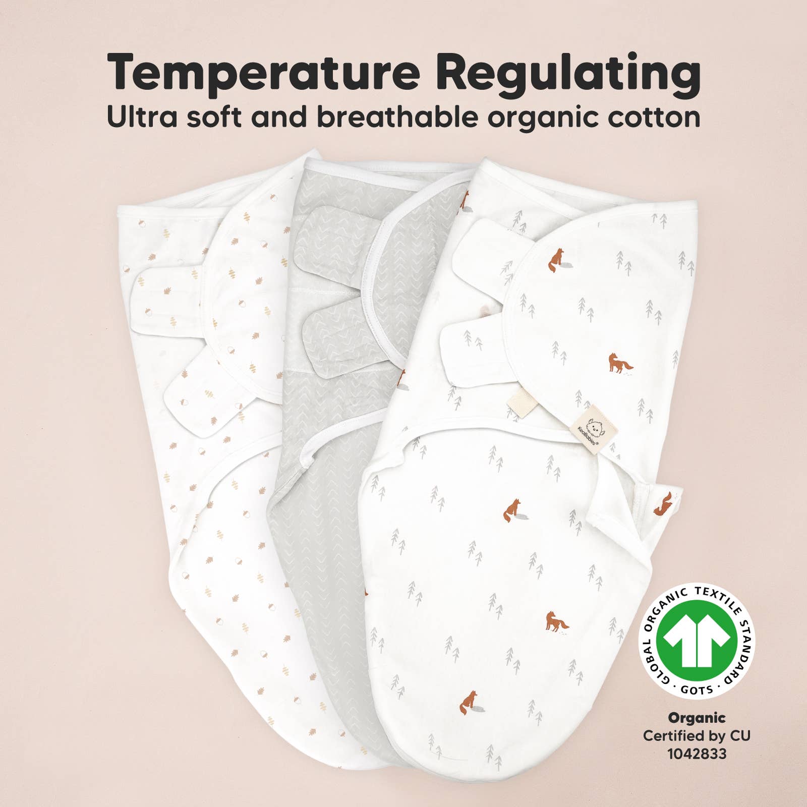 3pk Soothe Zippy Baby Swaddles 0 - 3 Months,Newborn Sleep Sack - The Bronze Butterfly