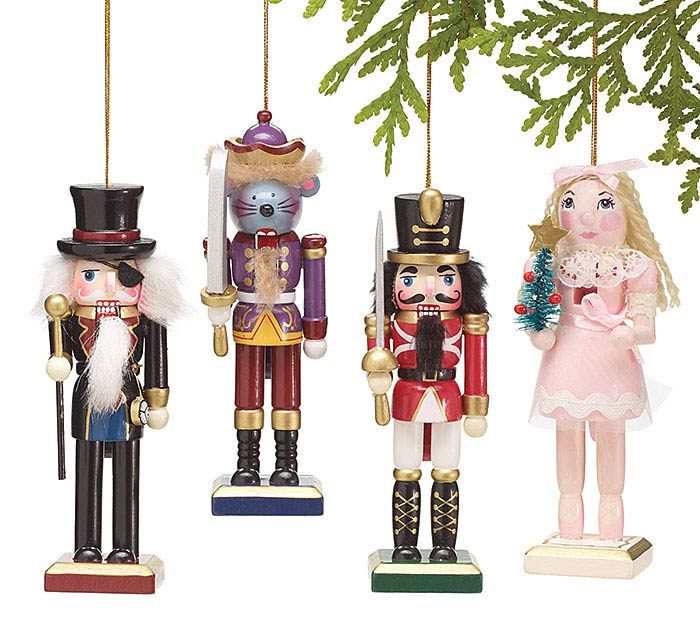 4 PIECE NUTCRACKER BALLET ORNAMENT SET - The Bronze Butterfly