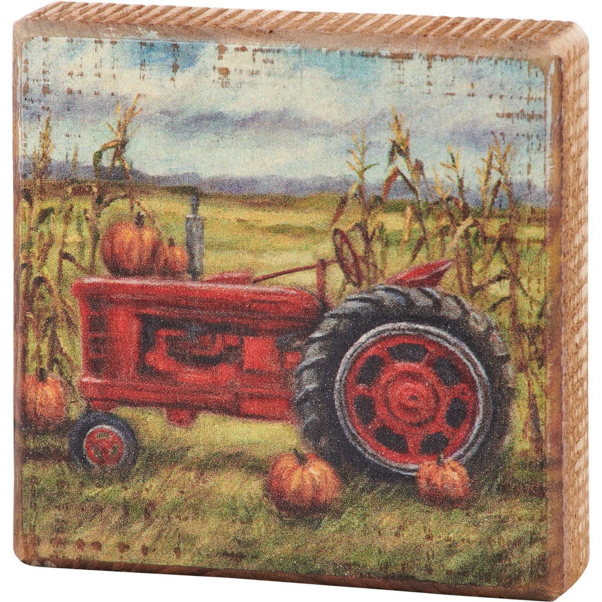 Stack of Jacks, Raven, Fall Leaves, Fall Tractor, Mums, Curious Fox Block Signs