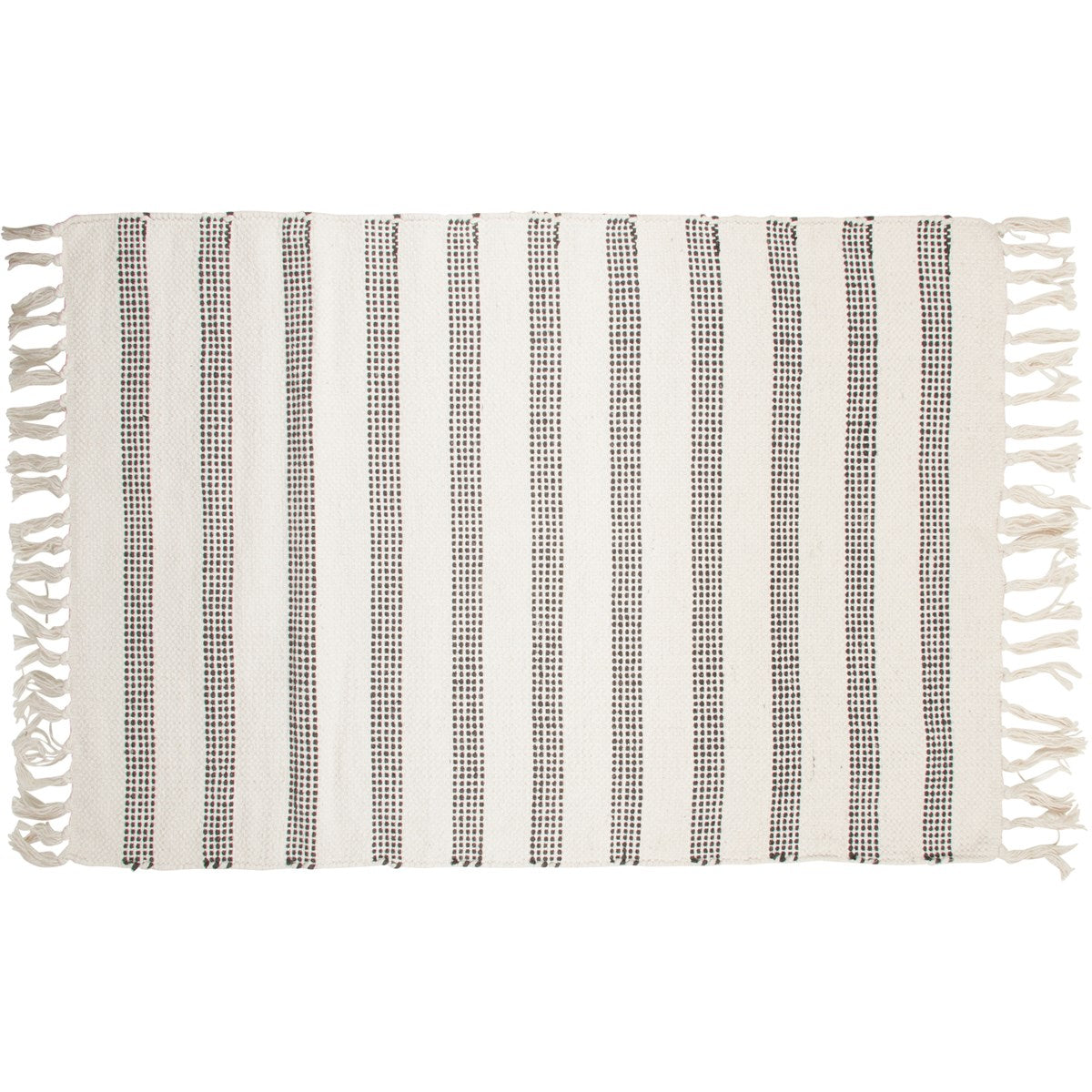 RED OR GRAY STRIPED RUG