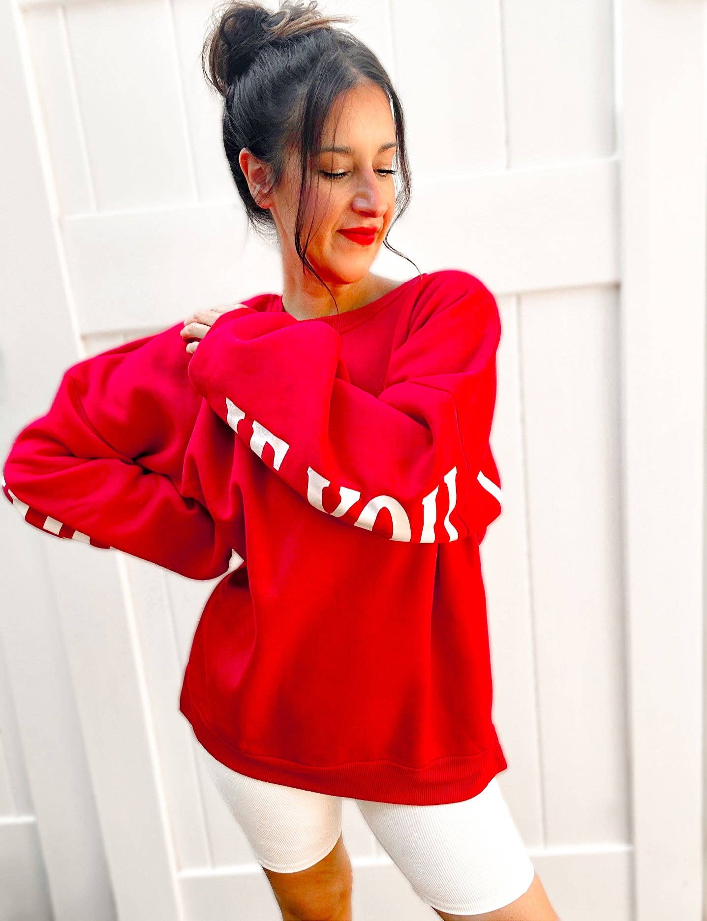 Santa’s Coming Graphic Scuba Oversized Sweatshirt