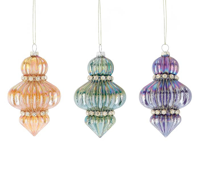 GLASS ORNAMENT IN REGAL COLORS