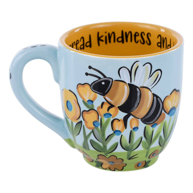 Bee Kind Flower Mug - The Bronze Butterfly