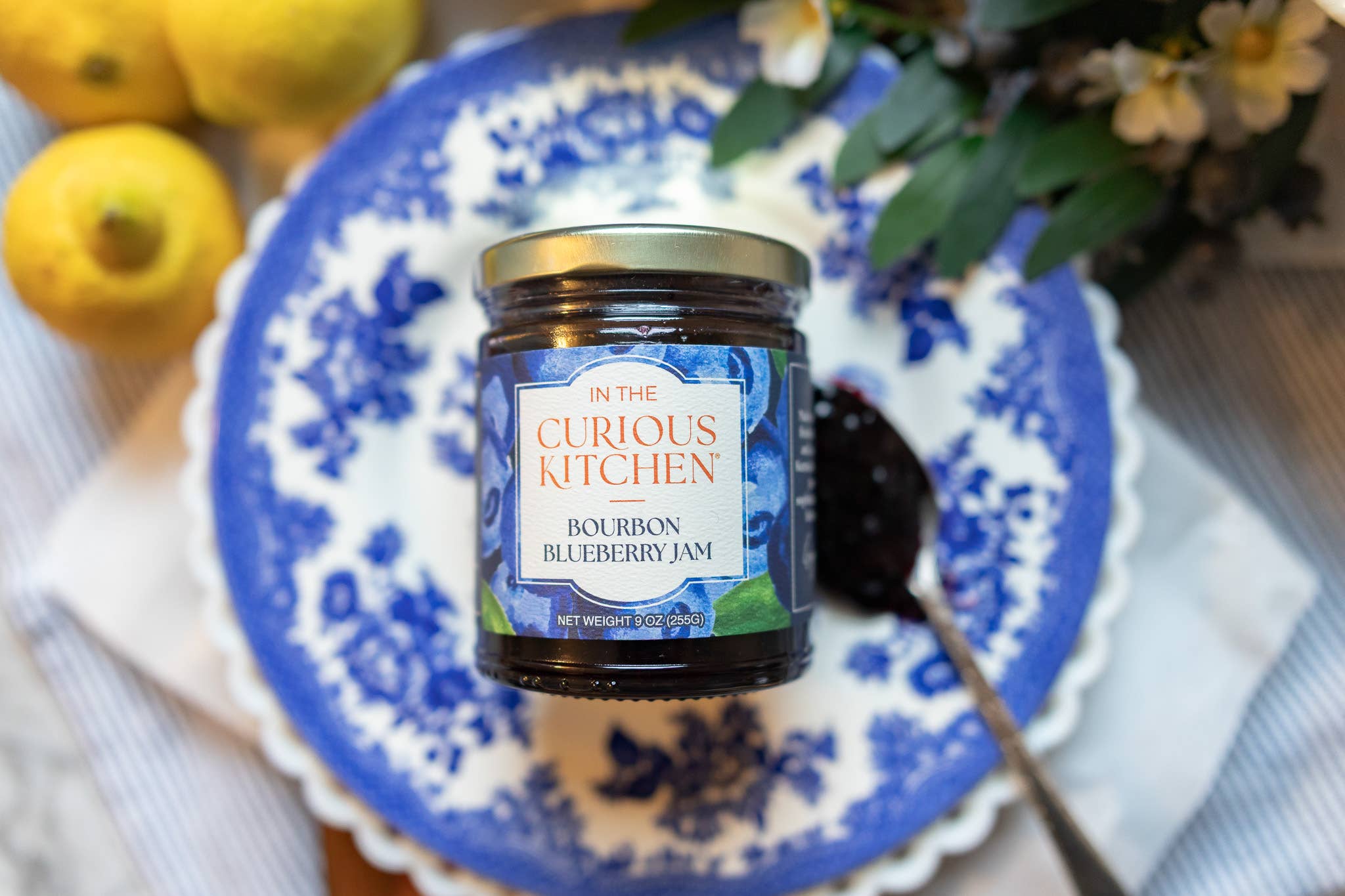 Blueberry Bourbon Jam 9 oz |  Gourmet Blueberry Spread - The Bronze Butterfly