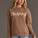 Brown Thankful Sweatshirt - The Bronze Butterfly