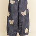 Crochet Applique Striped Barrel Pants - Plus - The Bronze Butterfly