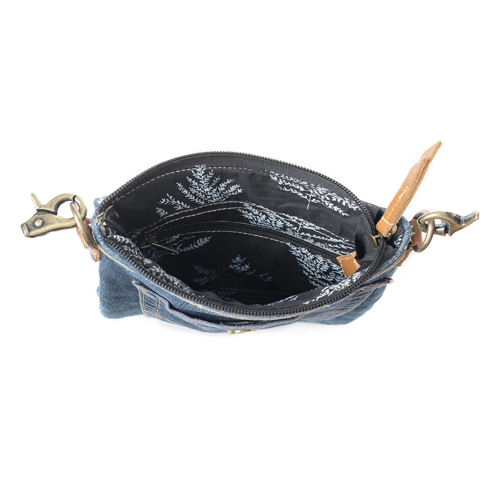 Dahlia Denim Crossbody | Myra Bag - The Bronze Butterfly