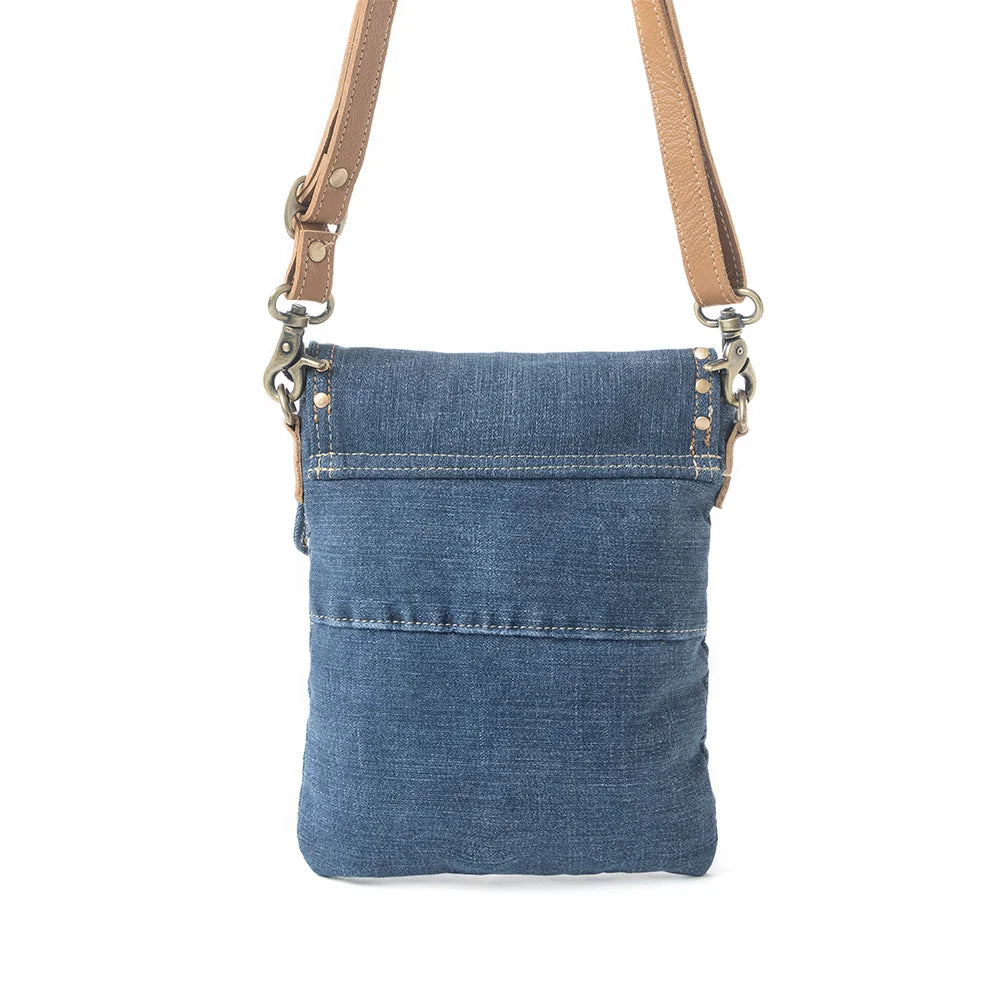 Dahlia Denim Crossbody | Myra Bag - The Bronze Butterfly