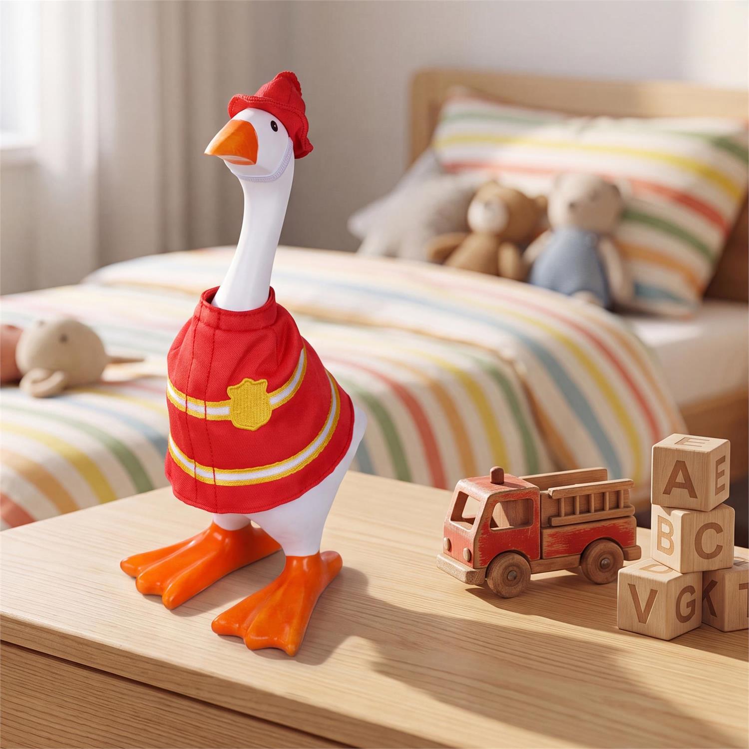 Firefighter Outfit for Gordy Goose - The Bronze Butterfly