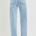 High Rise Wide Baggy Jeans with Waistband Tie | Risen - The Bronze Butterfly
