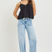 High Rise Wide Baggy Jeans with Waistband Tie | Risen - The Bronze Butterfly