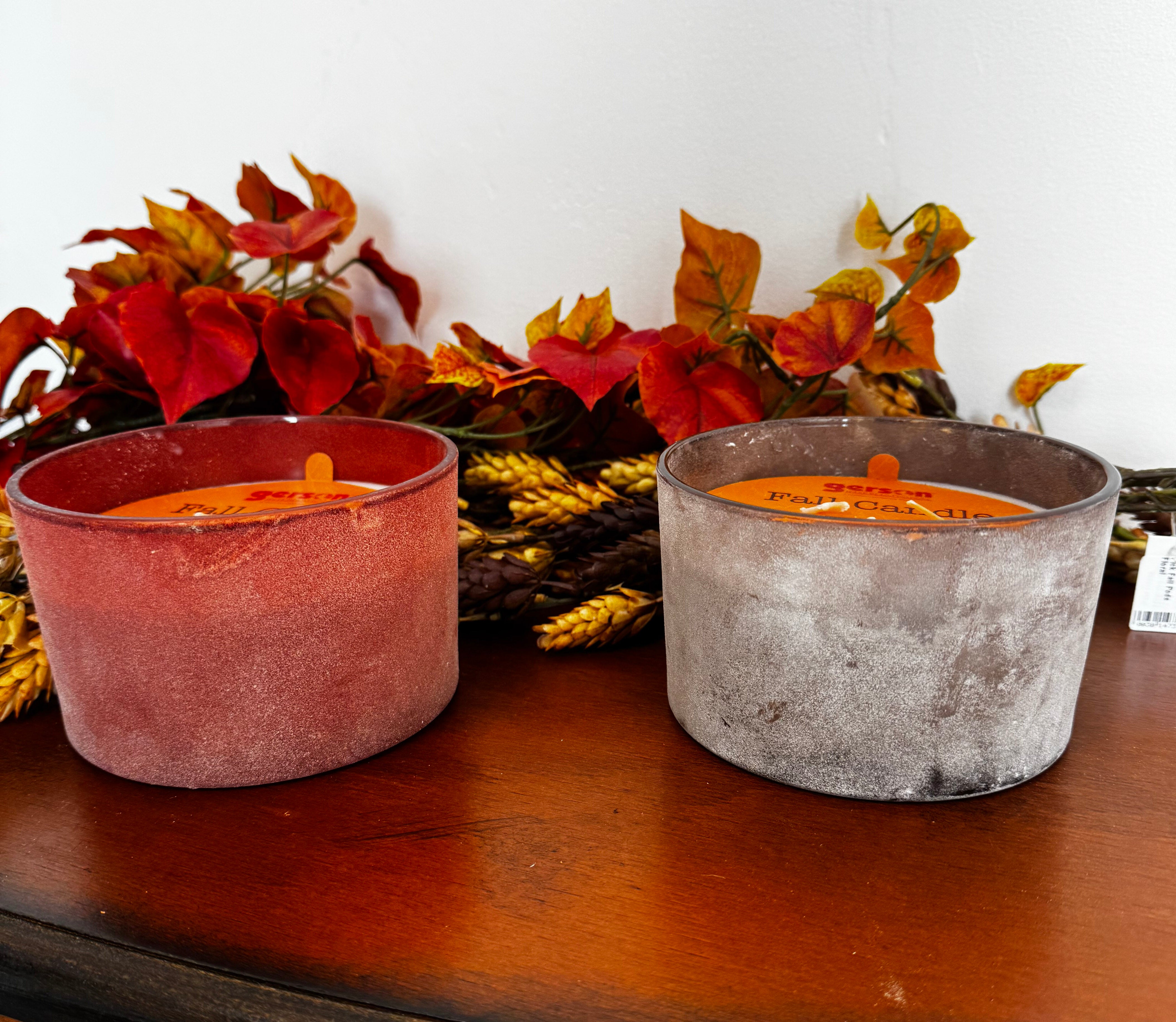 Frosted Glass Bowl Candle in Pumpkin Spice