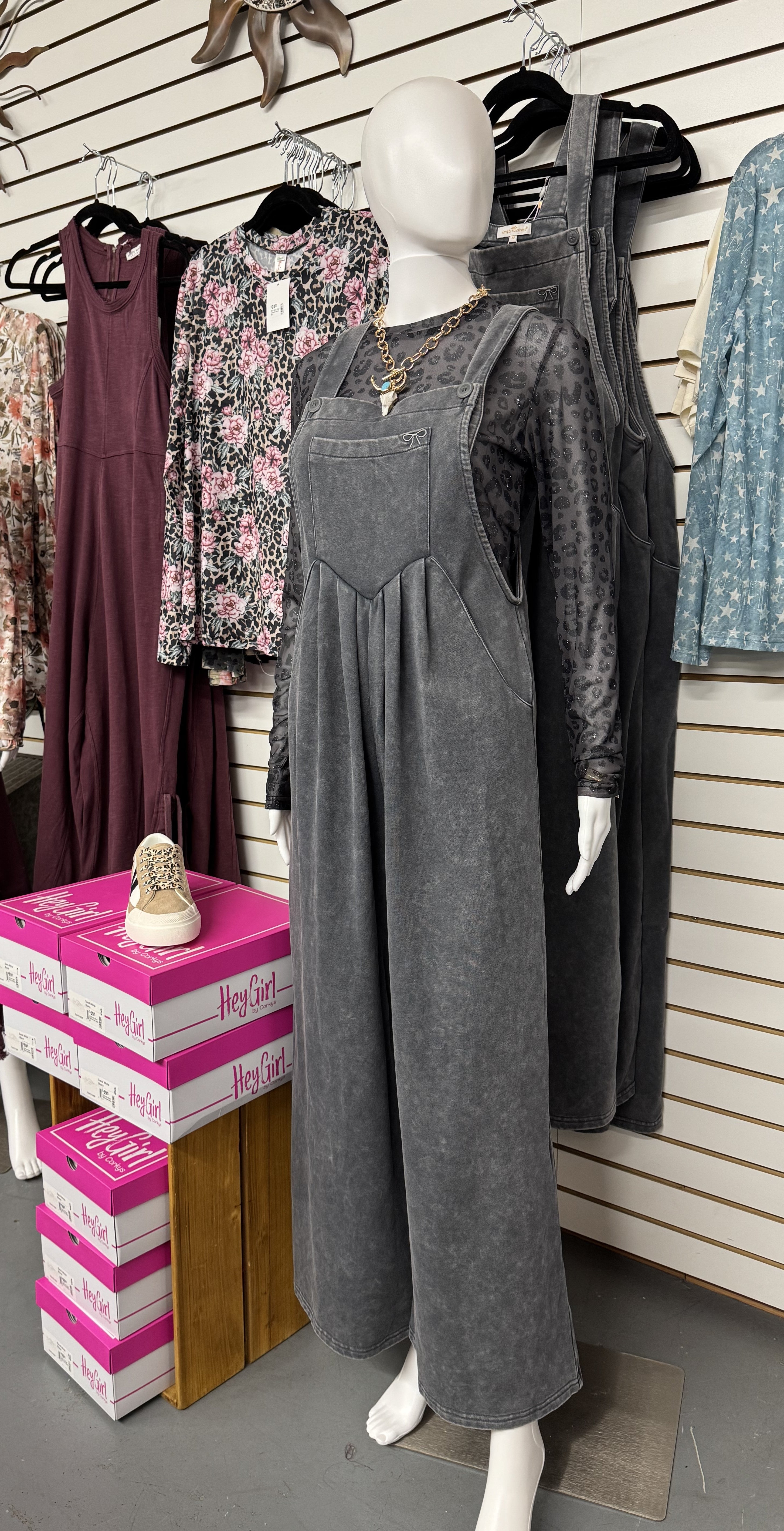 Simply Southern Mineral Wash Overalls in Black