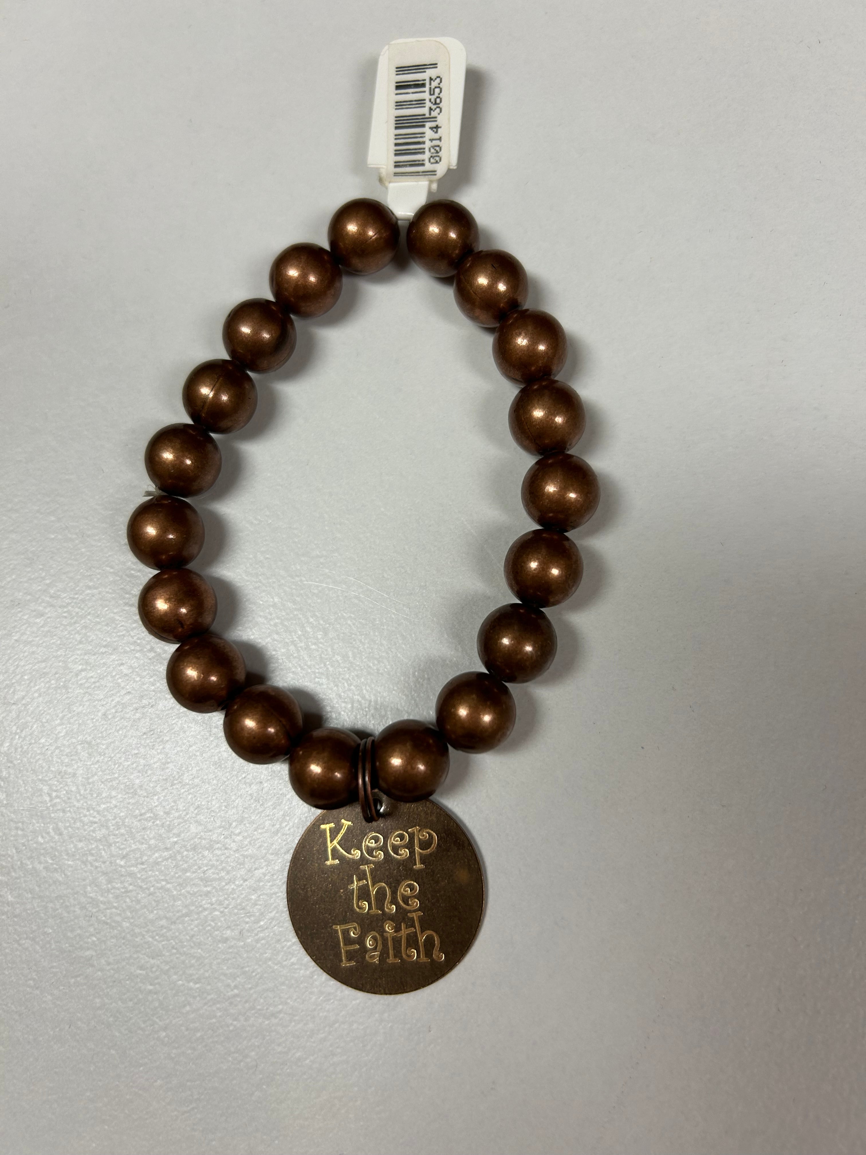 Inspirational Bracelet Antique Copper Keep The Faith