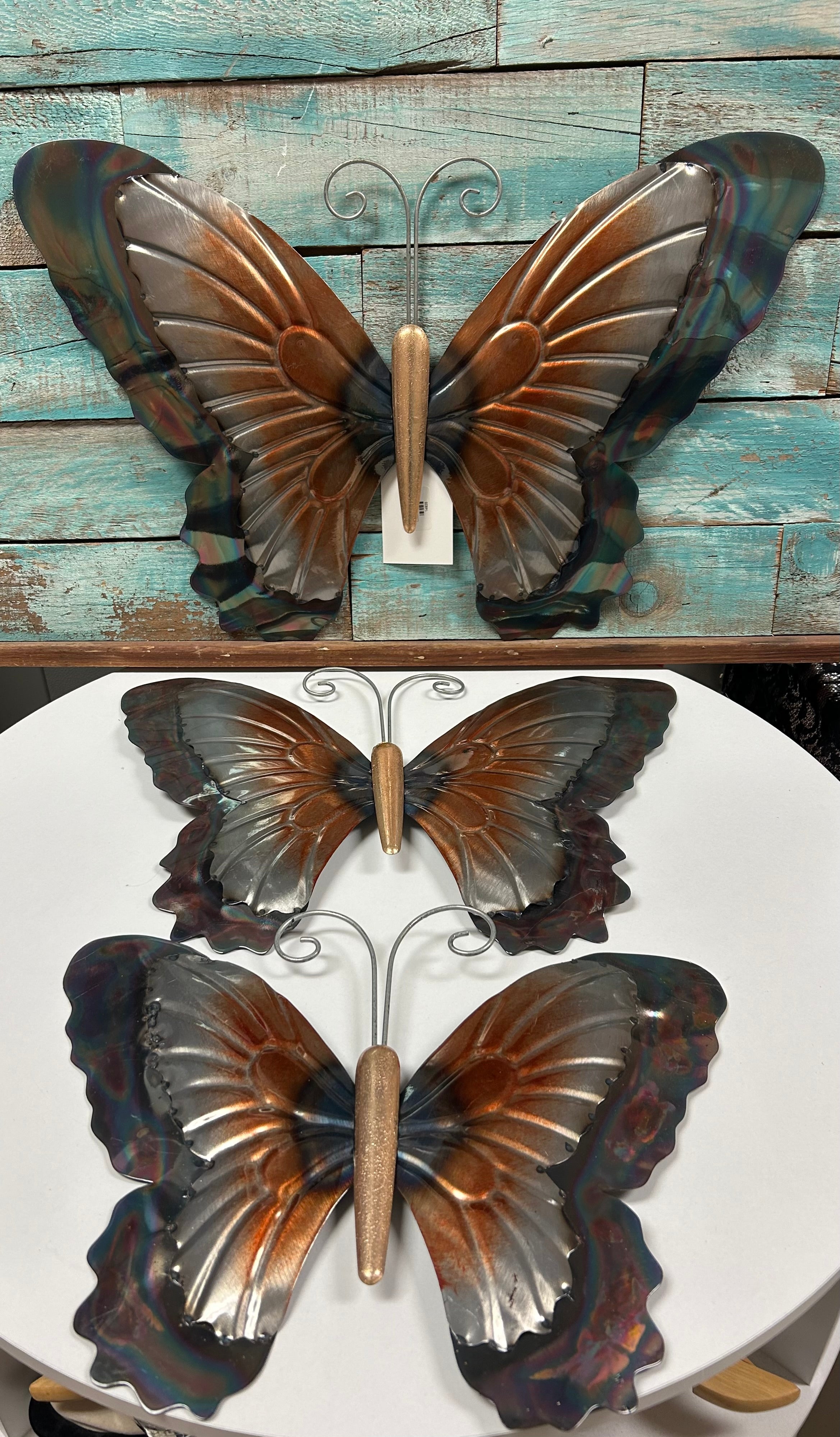 Metallic Butterfly Wall