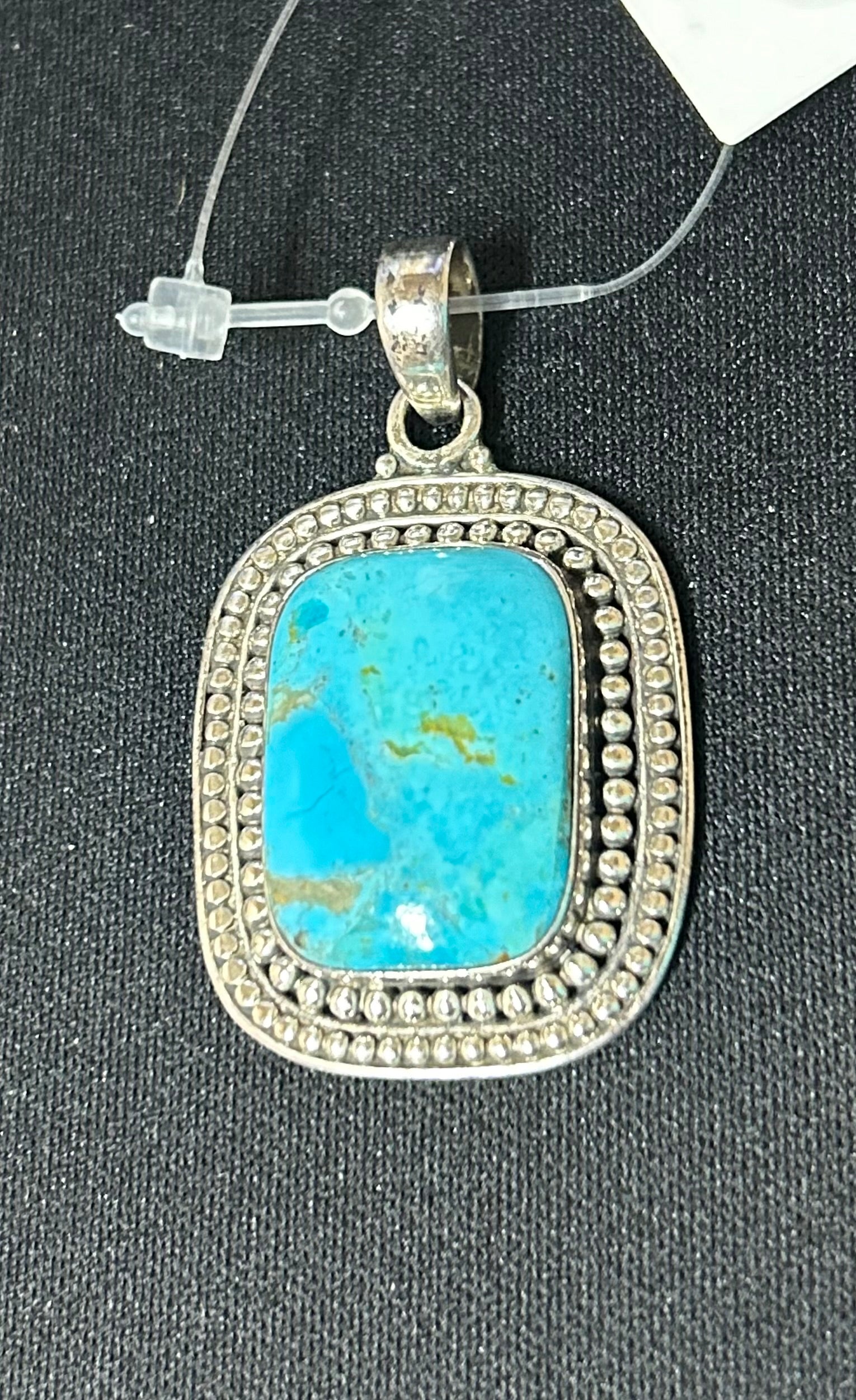 Mojave Turquoise/Sterling Rectangular Pendant