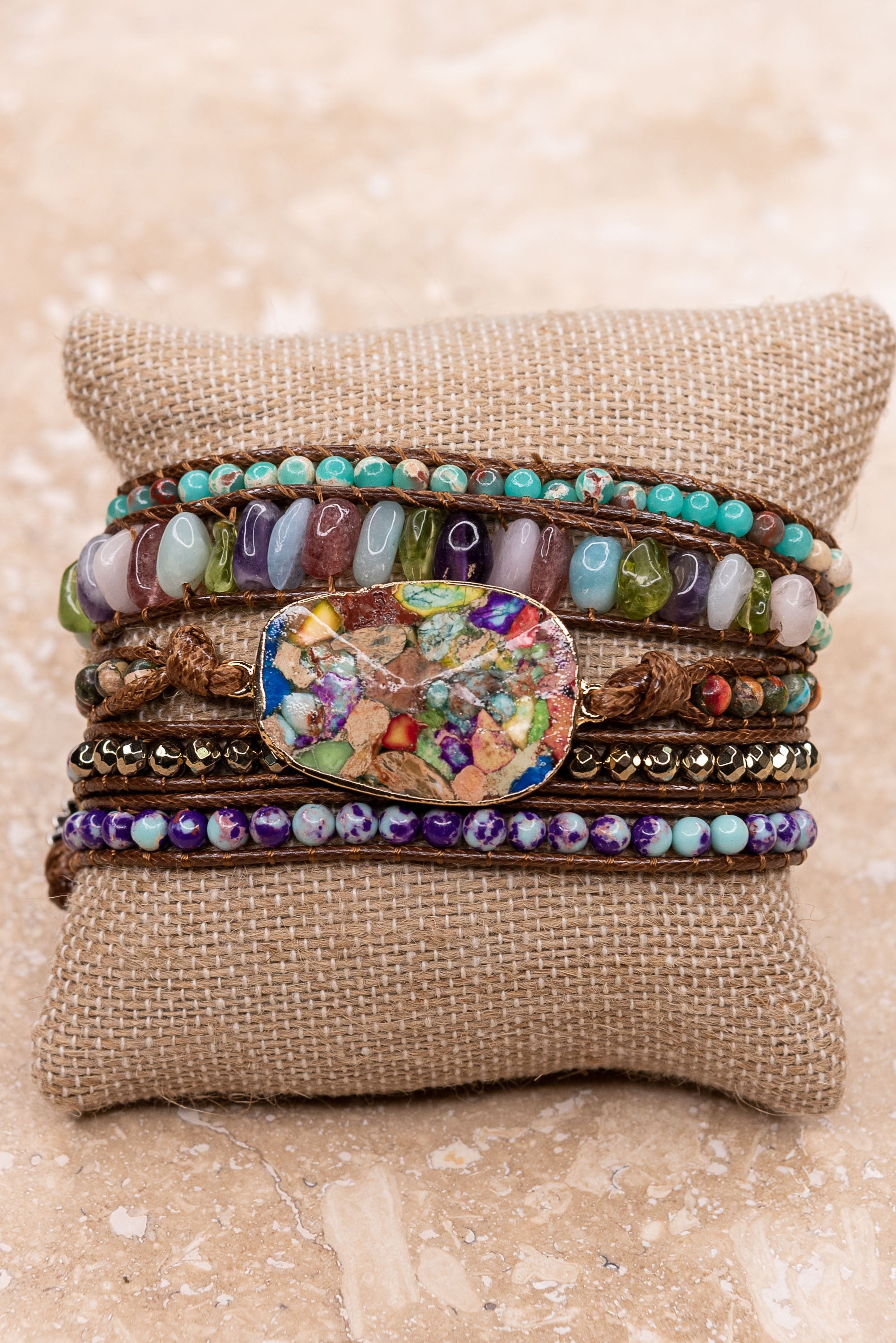 Kelly Leather Wrap Bracelet | Dylan Jewelry - The Bronze Butterfly