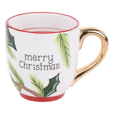Merry Christmas Cardinal Branches Mug  - The Bronze Butterfly