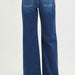 Mid Rise Dark Wide Leg Jeans with Front Seam | Risen - The Bronze Butterfly
