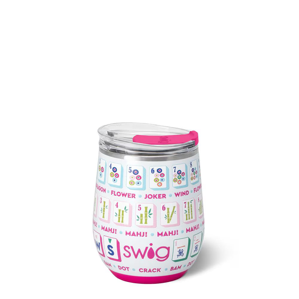 Swig LUCKY CHARM or Mahjong Stemless Wine 12oz