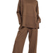 Scuba Side Slit Top & Pants Set - The Bronze Butterfly