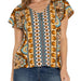 Short Flutter Sleeve Raglan Woven Top - The Bronze Butterfly