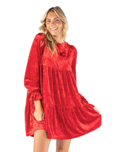 Simply Southern Elisa Dress in Red - The Bronze Butterfly