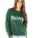 Simply Southern Merry Long Sleeve Holiday Sweater | Green - The Bronze Butterfly
