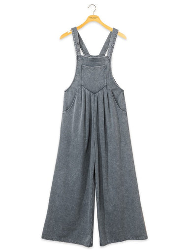Simply Southern Mineral Wash Overalls in Black - The Bronze Butterfly