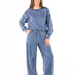 Simply Southern Mineral Wash Wide Leg Pant in Blue - The Bronze Butterfly