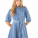 Simply Southern Western Button-Up Dress in Denim - The Bronze Butterfly