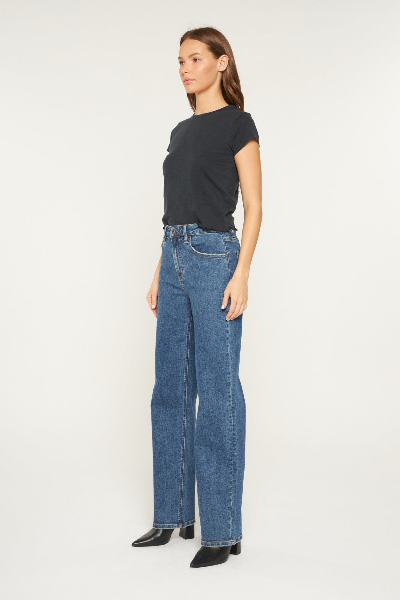 Super High Rise Loose Straight Jeans | Real Indigo | Mica Denim - The Bronze Butterfly