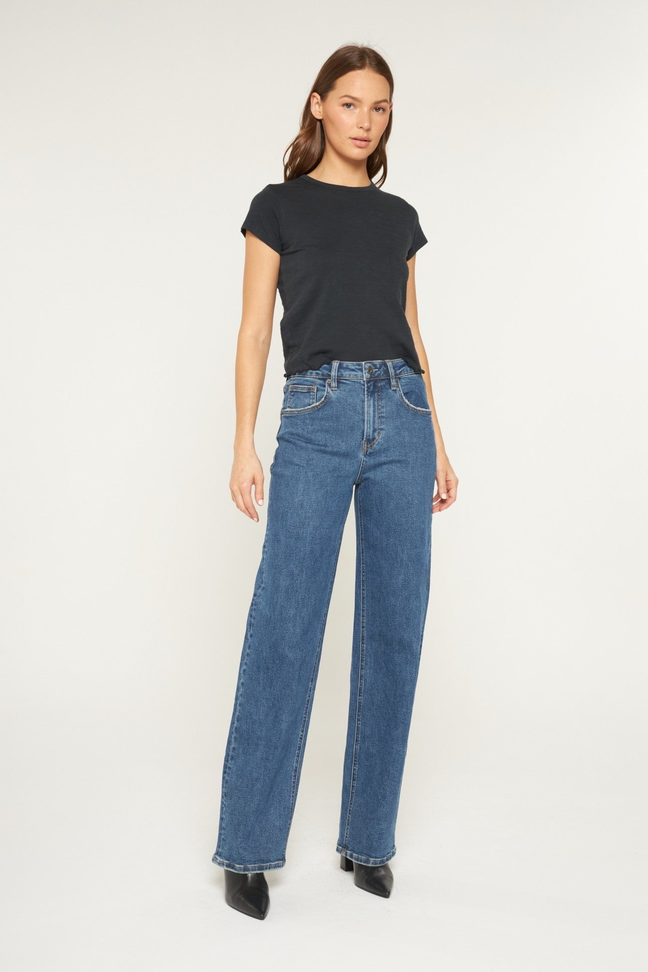 Super High Rise Loose Straight Jeans | Real Indigo | Mica Denim - The Bronze Butterfly