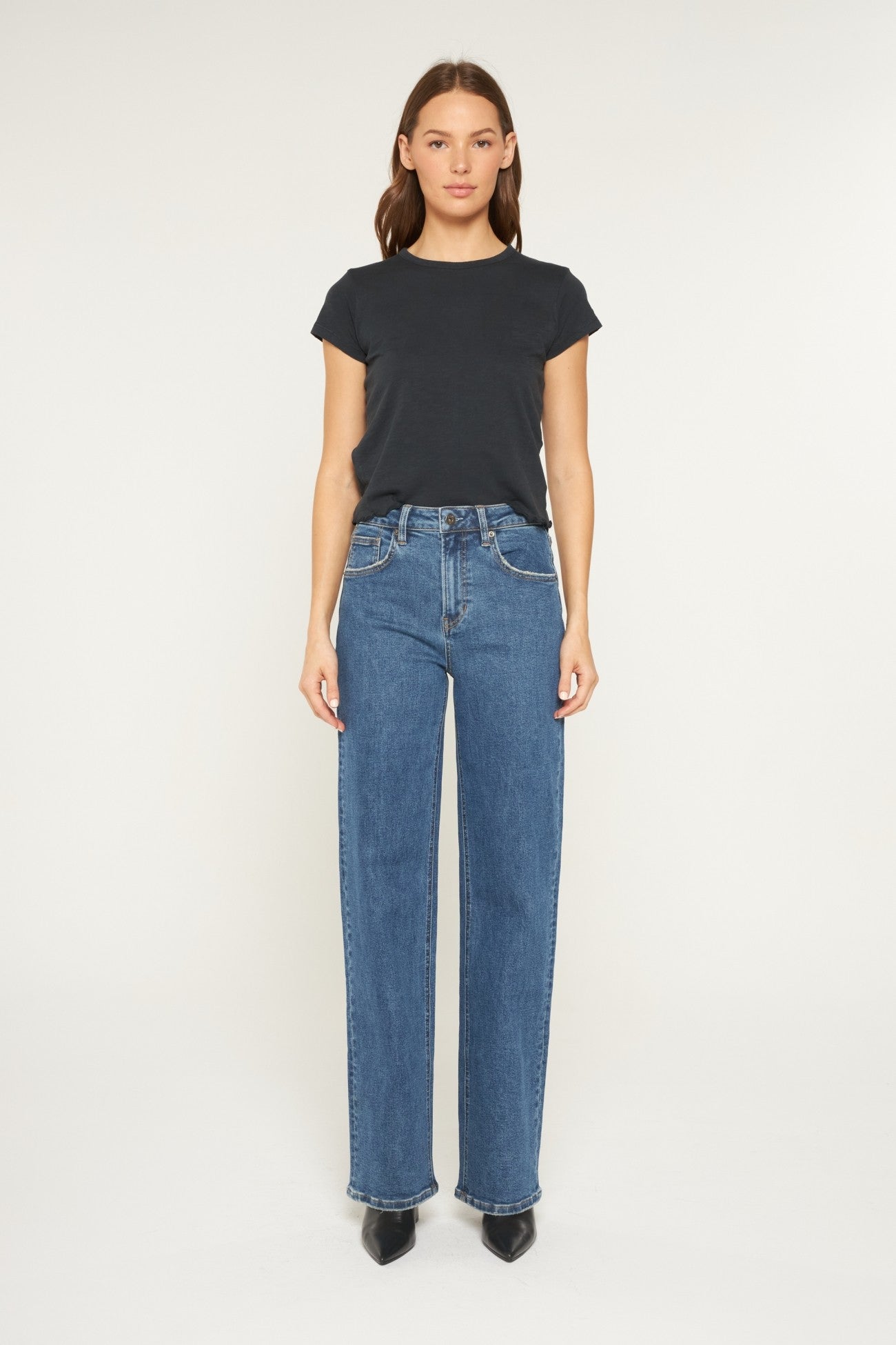 Super High Rise Loose Straight Jeans | Real Indigo | Mica Denim - The Bronze Butterfly