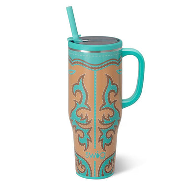 Swig Boot Scootin' Turquoise Mega Mug 40oz - The Bronze Butterfly
