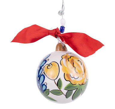 Texas Flag & Yellow Rose Ornament - The Bronze Butterfly