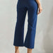 Women's Classic Solid Straight Leg Crop Pants - The Bronze Butterfly