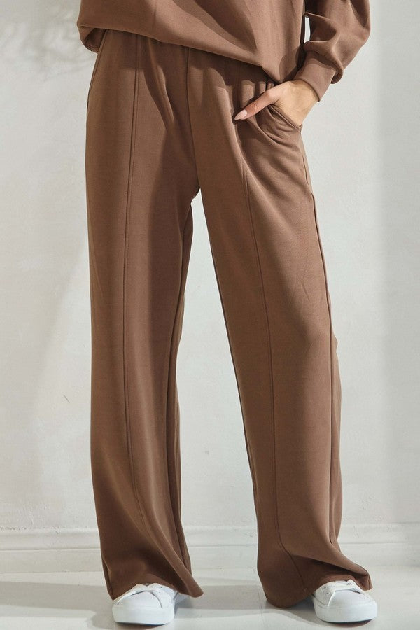 Women's Soft Modal Relaxed Fit Flared Pants - The Bronze Butterfly